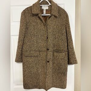 Liz Claiborne Brown Herringbone Coat